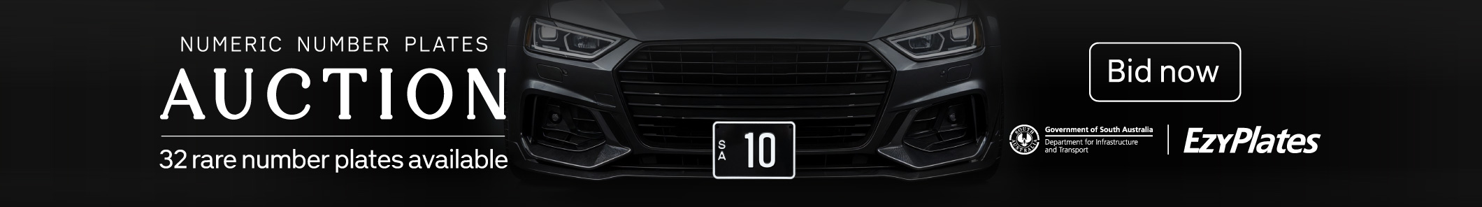 Numeric number plates auction - 32 rate number plates available
