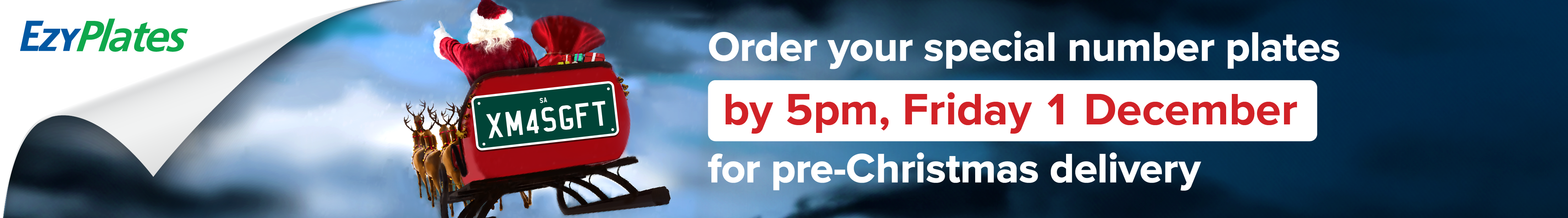 Christmas order cut off dates for EzyPlates special number plates